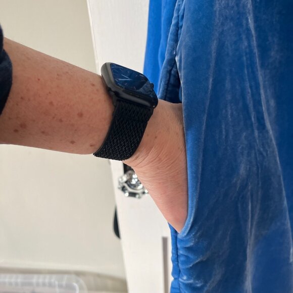 Anthropologie Melody Blue Velvet Tunic Dress size XL - Picture 8 of 10